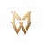 Gold logo with a stylized 'W' on a white background