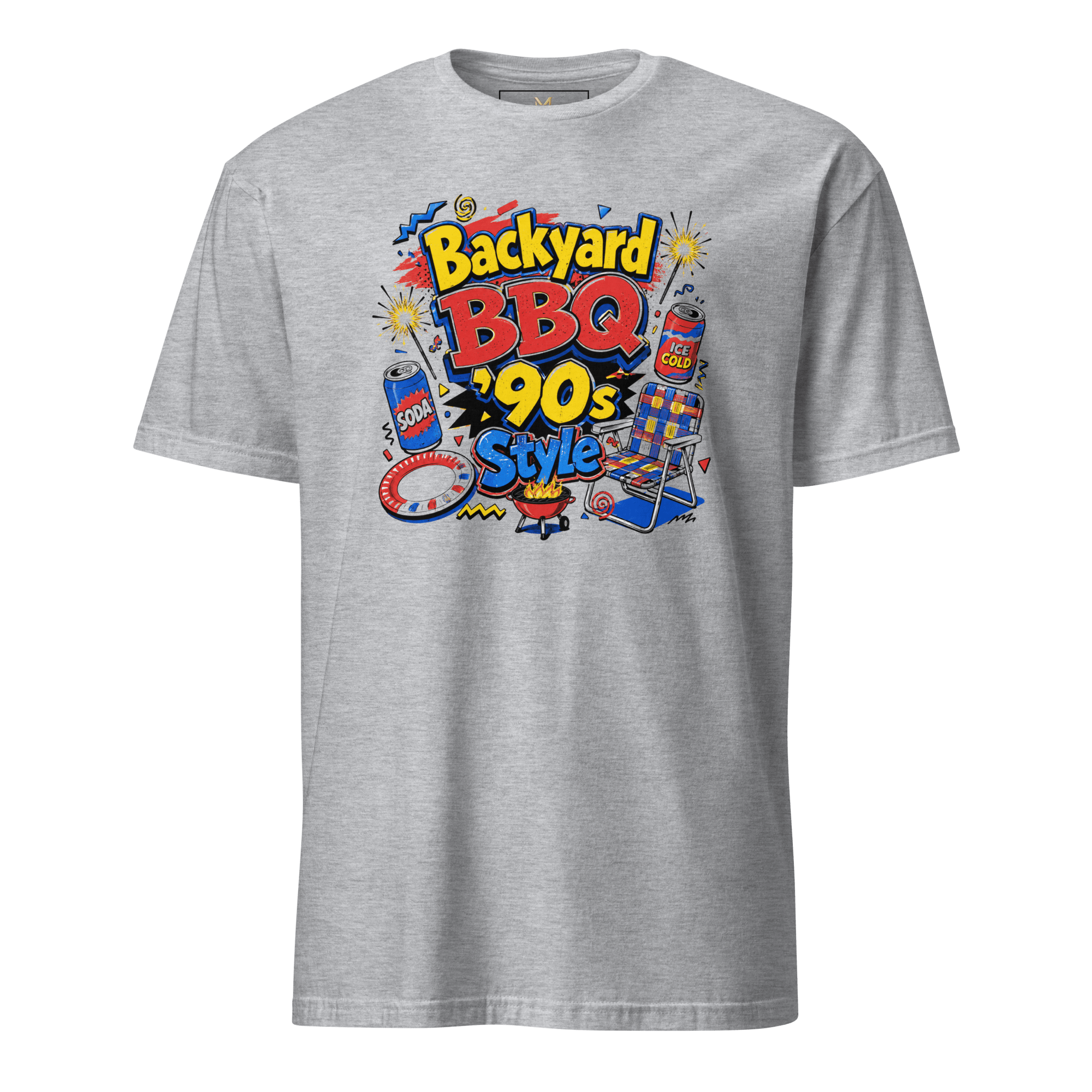 Backyard BBQ 90s Style 4th of July Tee | Retro Patriotic Tee for Cookouts & Summer Parties - Moment Wear Company - T-SHIRT -