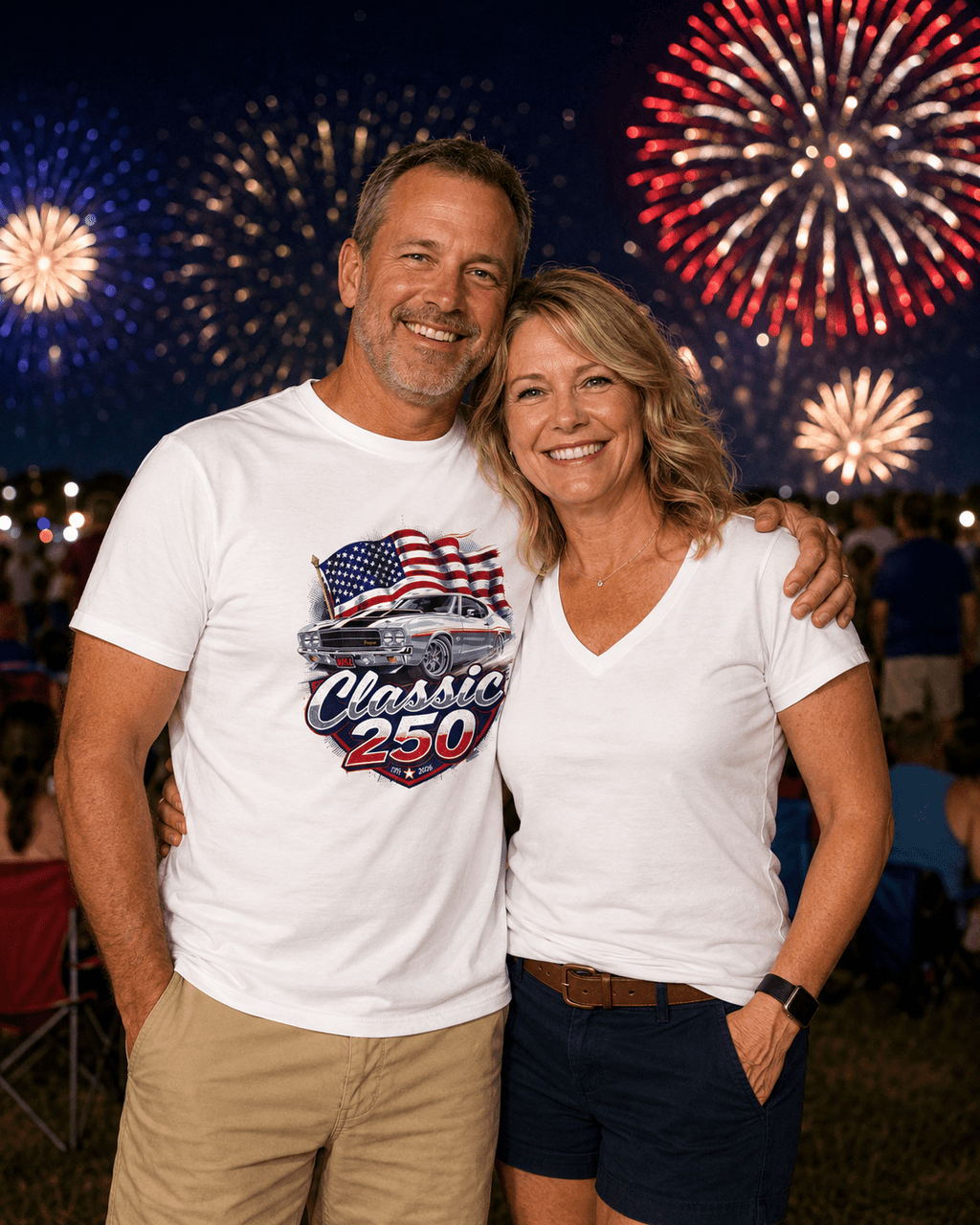 Patriotic Muscle Car Tee | Celebrating 250 Years of Freedom | America's 250th Anniversary Shirt - Moment Wear Company