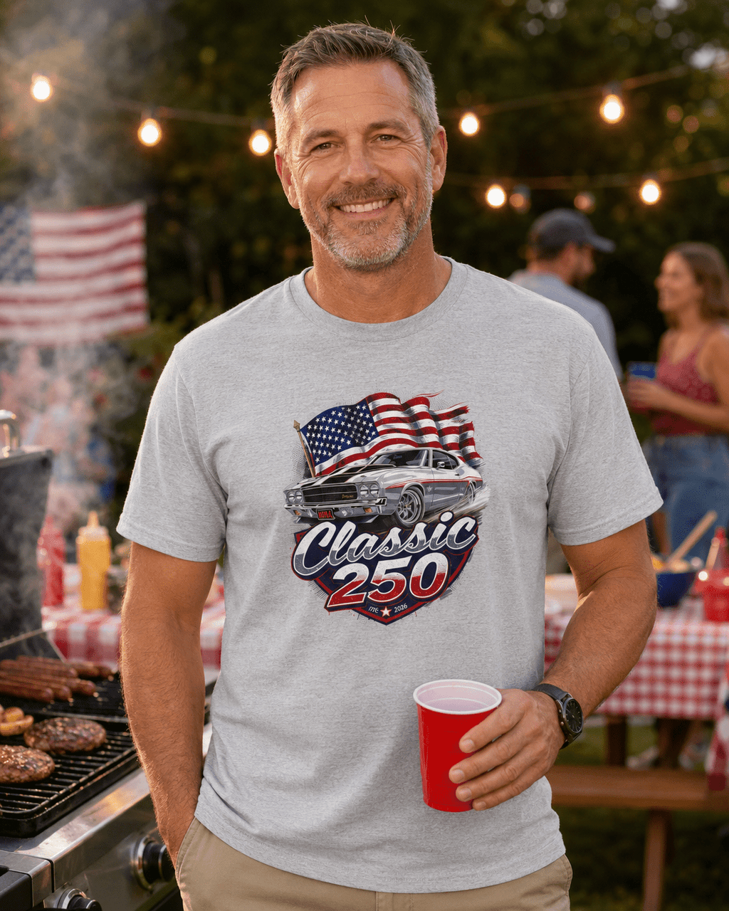 Patriotic Muscle Car Tee | Celebrating 250 Years of Freedom | America's 250th Anniversary Shirt - Moment Wear Company