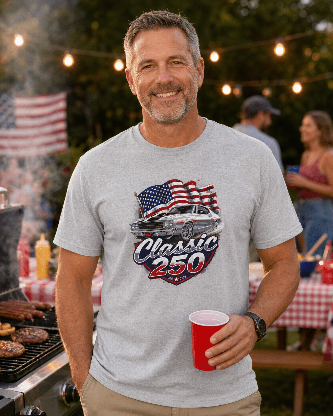 Patriotic Muscle Car Tee | Celebrating 250 Years of Freedom | America's 250th Anniversary Shirt - Moment Wear Company
