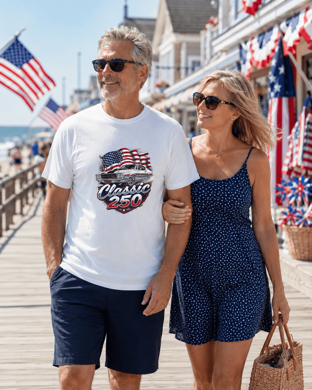 Patriotic Muscle Car Tee | Celebrating 250 Years of Freedom | America's 250th Anniversary Shirt - Moment Wear Company