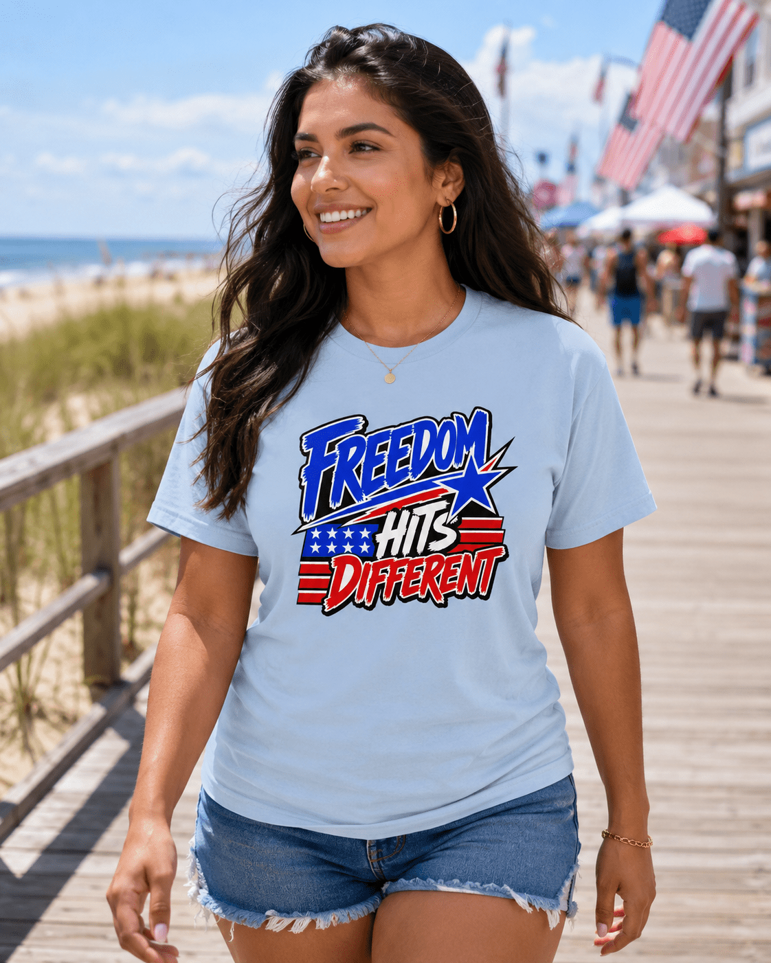 Freedom Hits Different Patriotic Shirt | 4th of July Tee for Fireworks, Freedom & Summer Memories - Moment Wear Company - T-SHIRT -