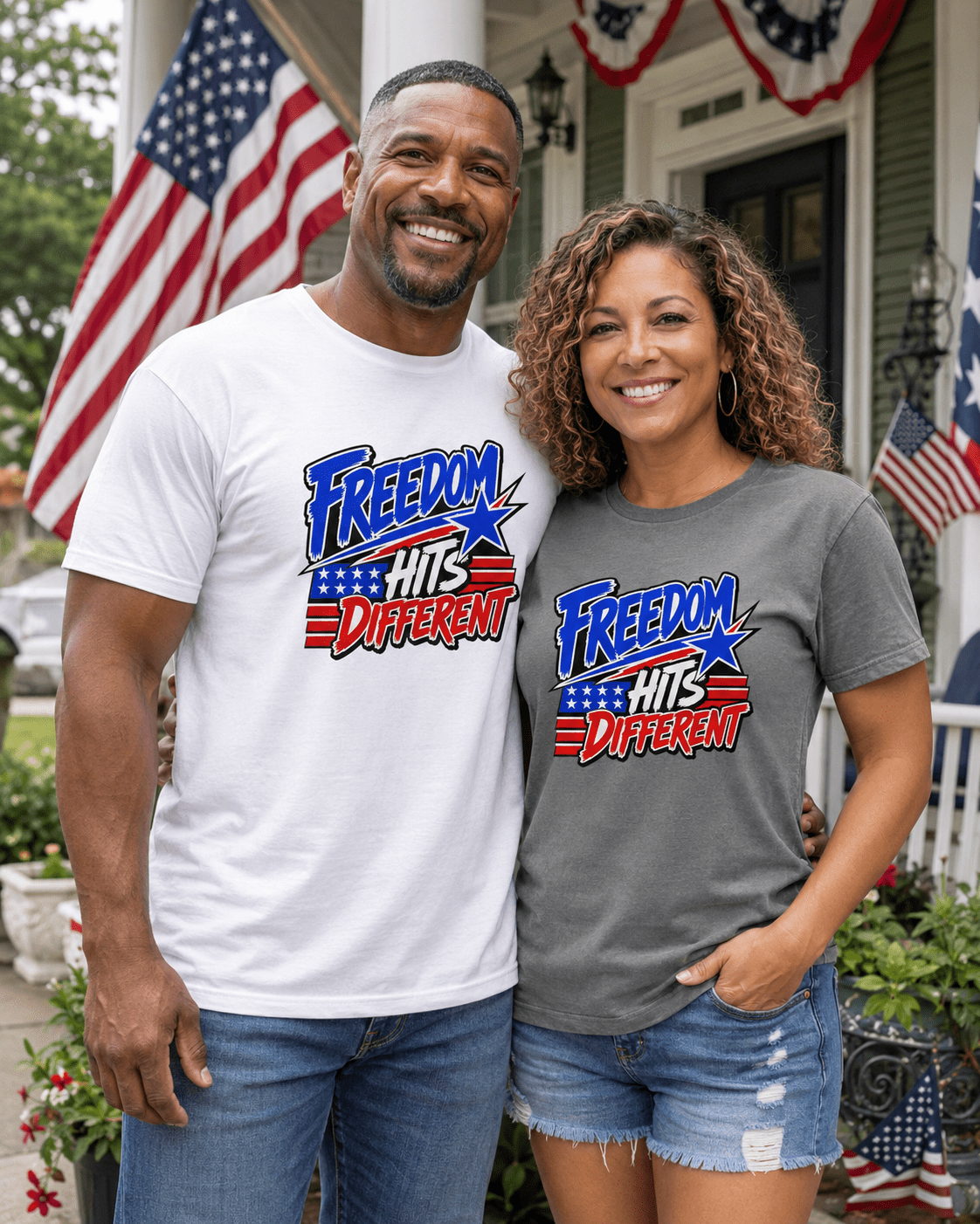 Freedom Hits Different Patriotic Shirt | 4th of July Tee for Fireworks, Freedom & Summer Memories - Moment Wear Company - T-SHIRT -
