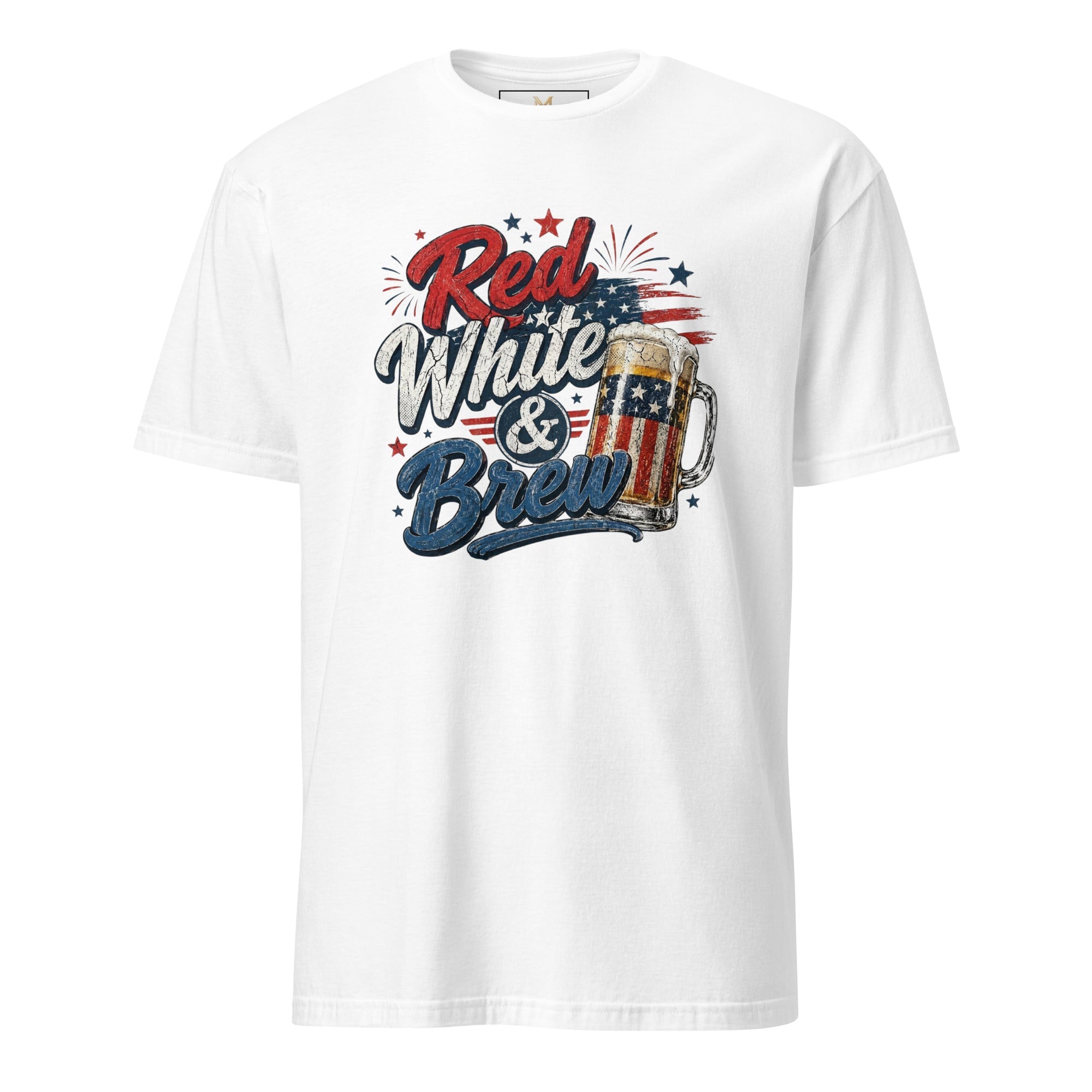 Red White & Brew Patriotic Beer Shirt | Funny 4th of July Tee for Friends & Summer Memories - Moment Wear Company - T-SHIRT -