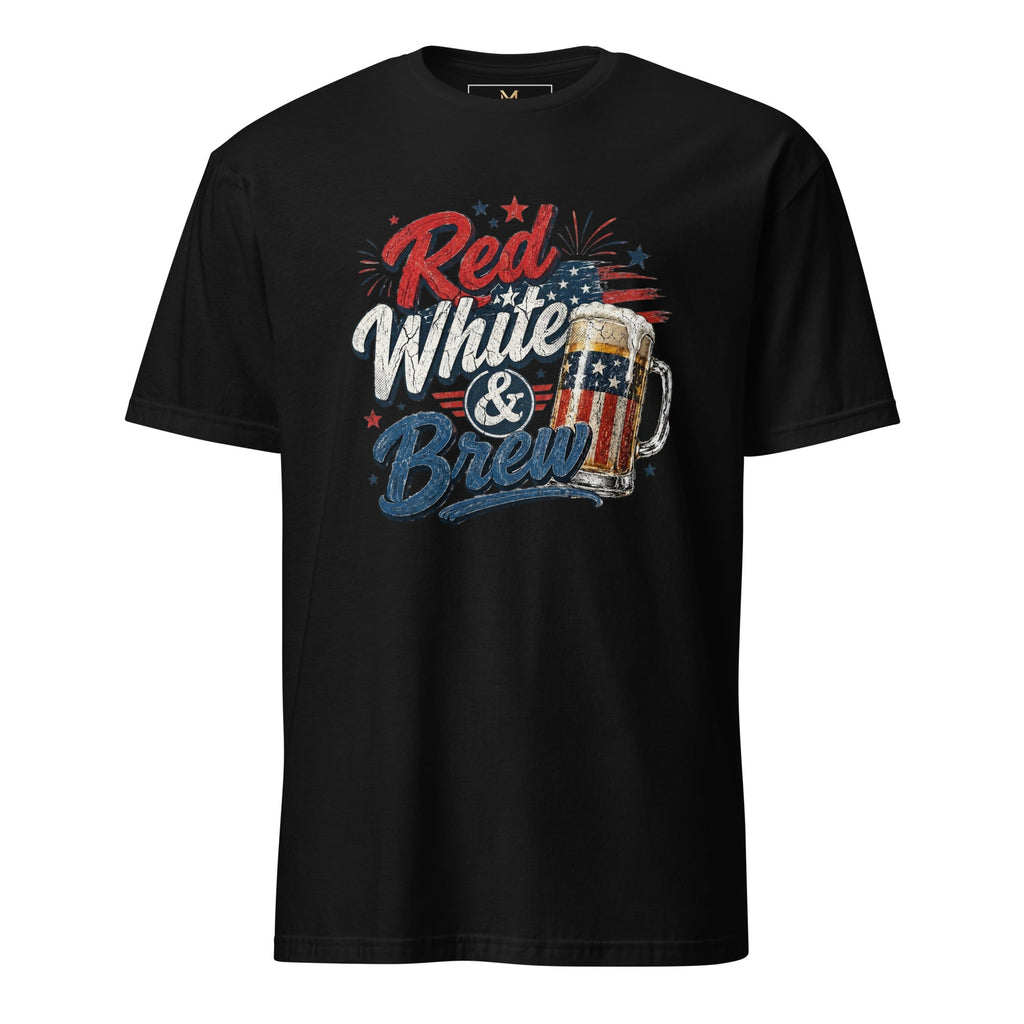 Red White & Brew Patriotic Beer Shirt | Funny 4th of July Tee for Friends & Summer Memories - Moment Wear Company - T-SHIRT -
