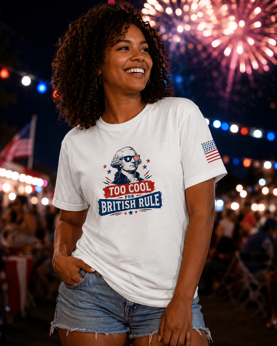 Too Cool for British Rule July 4th Shirt | Funny Founding Father Independence Day Unisex Tee - Moment Wear Company