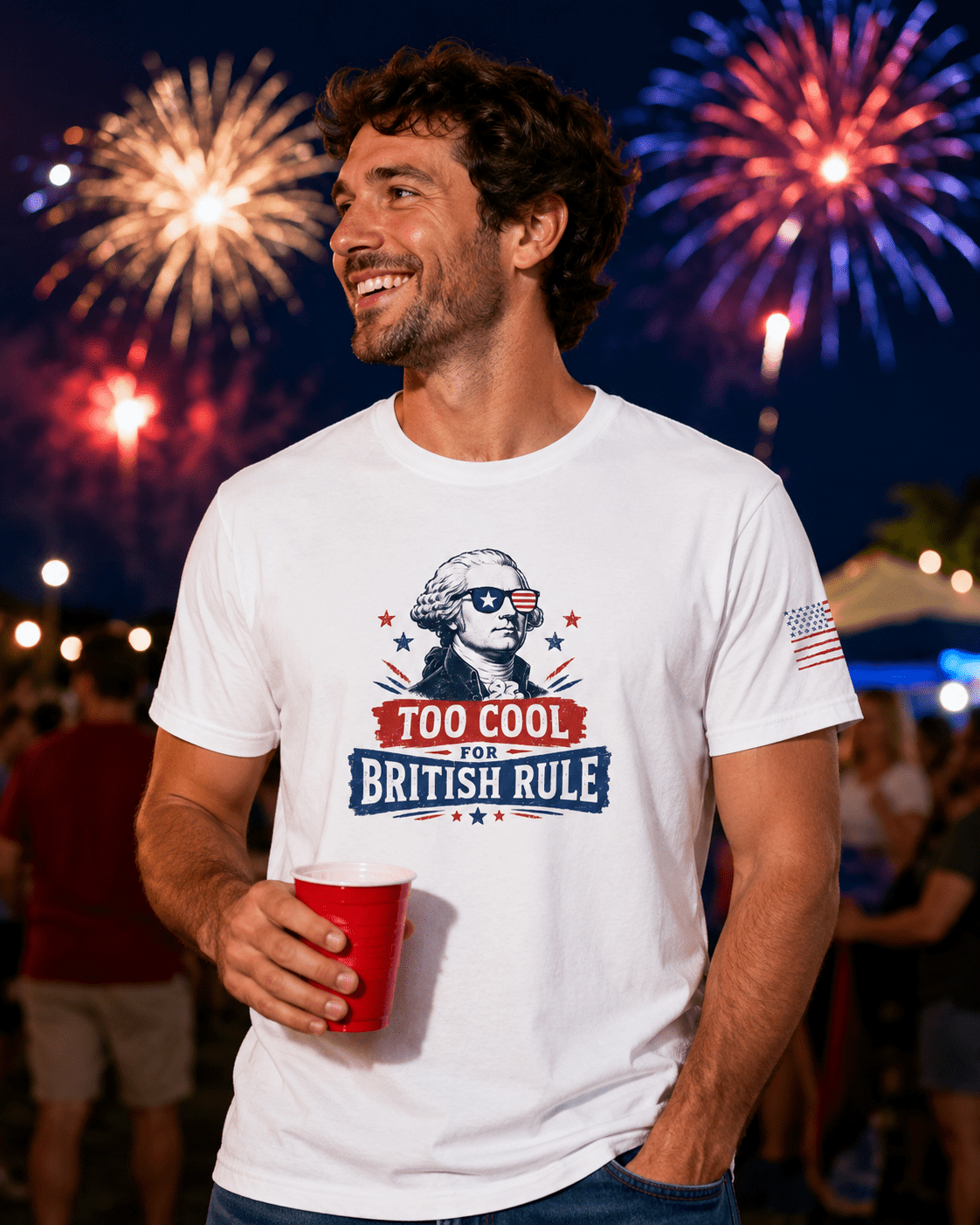 Too Cool for British Rule July 4th Shirt | Funny Founding Father Independence Day Unisex Tee - Moment Wear Company